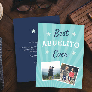 Best Abuelito Ever   Father's Day Flat Photo Card