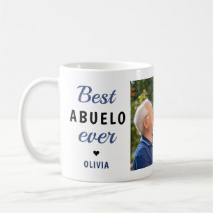 Best ABUELO Ever 2 Photo Collage Personalised Coffee Mug