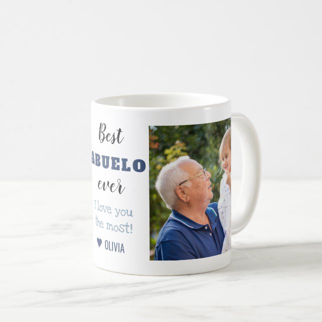 Best Abuelo Ever Love You Most 2 Photo  Coffee Mug (Front Right)