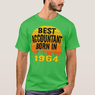 Best Accountant Born In 1964 Birthday Vintage T-Shirt