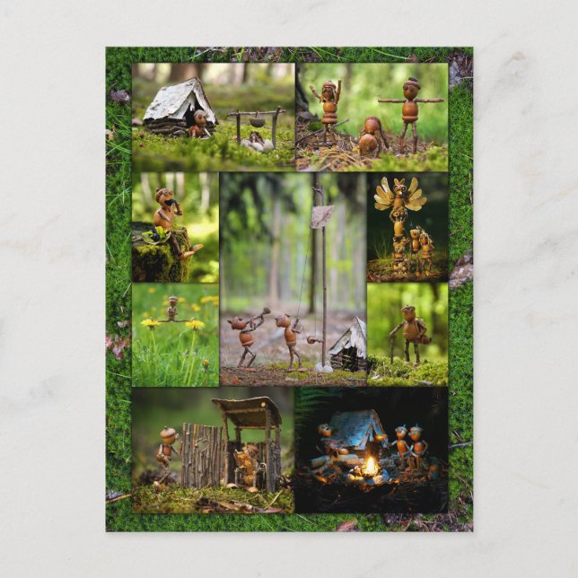 Best acorn elves camp photos mosaic postcrossing  postcard (Front)