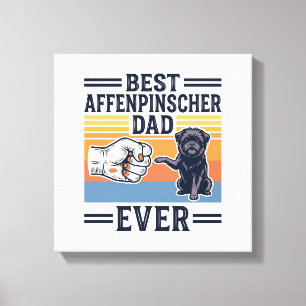 Best Affenpinscher Dad Ever Vintage Dog Shirt_1 Canvas Print