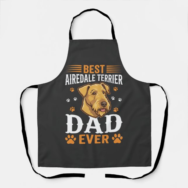Best Airedale Terrier Dad Ever Dog Lover Apron (Front)
