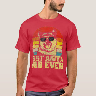 Best Akita Dog Dad Father Papa Puppy Ever Funny Re T-Shirt