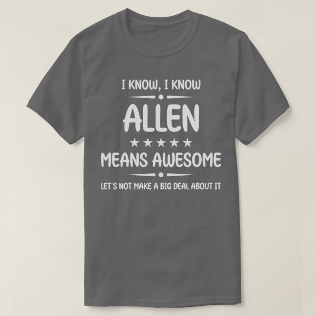 Best Allen Ever Awesome Allen Name Personalised Bi T-Shirt (Design Front)