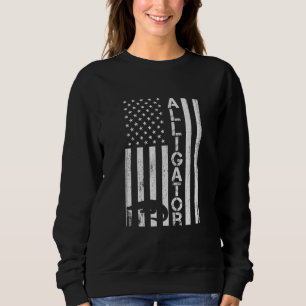 Best Alligator Dad Ever Usa American Flag Fathers Sweatshirt