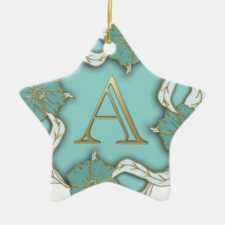 Best Alphabet Letter Initial Monogram Background Ceramic Tree Decoration