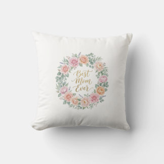 Best Ammi Ever Pastel Floral Wreath - Mother's Day Cushion