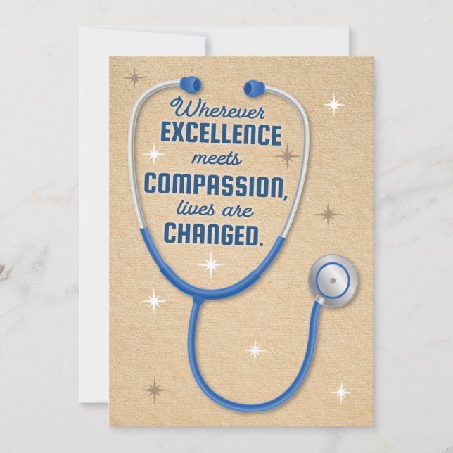 Best and the Brightest Doctors Deserve Thanks  Car Card (Front)