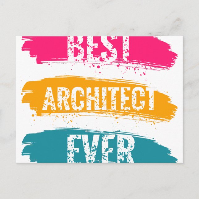 Best Architect Ever Postcard (Front)