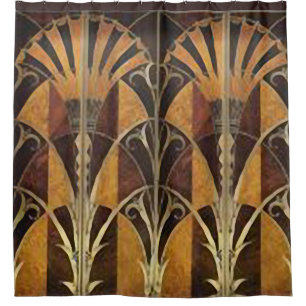 BEST ART DECO PANELS   SHOWER CURTAIN