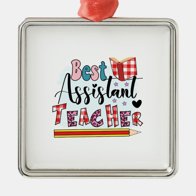 Best Assistant Teacher Metal Tree Decoration (Front)