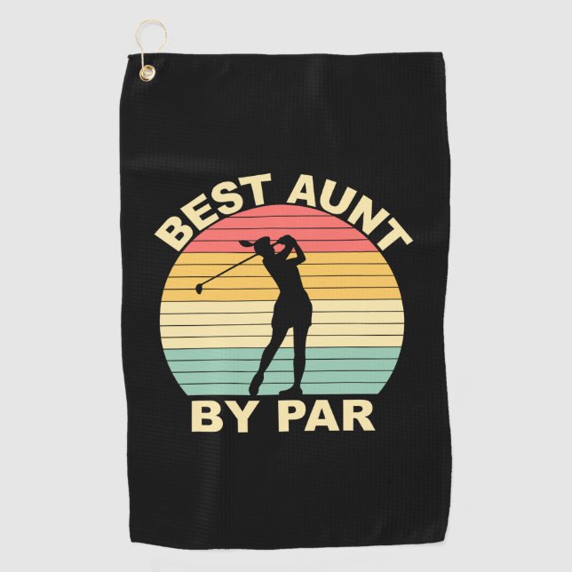 Best Aunt By Par - Golfing Golf Towel (Front)