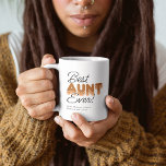 Best Aunt Ever Burnt Orange Coffee Mug<br><div class="desc">Treat an auntie to this personalised coffee mug featuring the saying "best aunt ever" in a elegant script & boho burnt orange bubble font,  and the kids names underneath.</div>