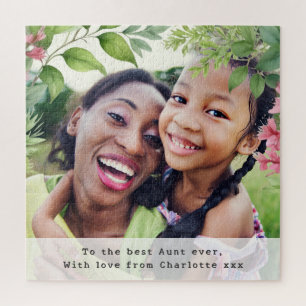 Best Aunt Ever Custom Photo Keepsake Personalised Jigsaw Puzzle