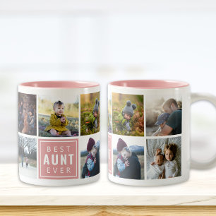 Best AUNT Ever Custom Photo Mug