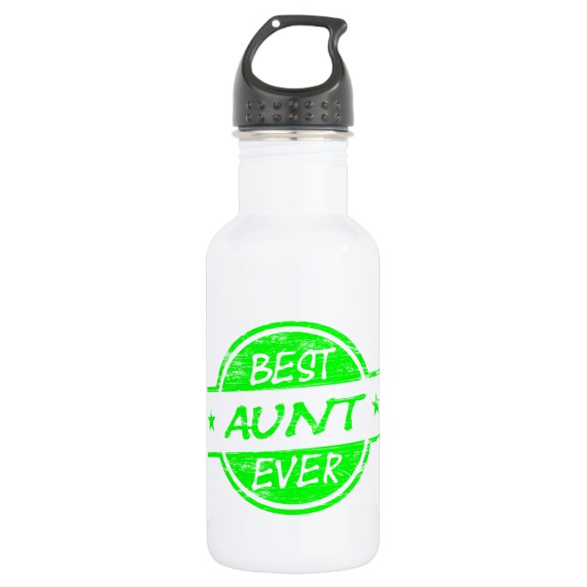 Best Aunt Ever Green 532 Ml Water Bottle (Front)