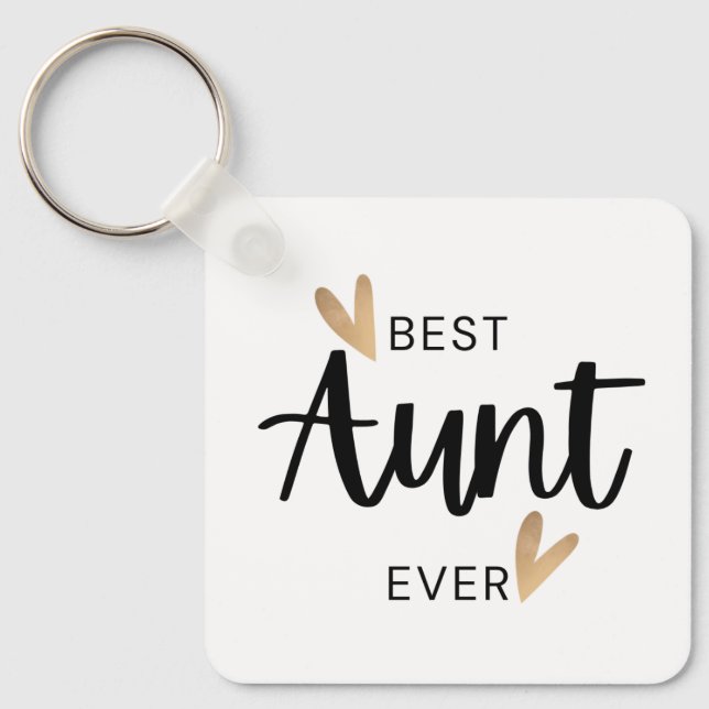 Best Aunt Ever Key Ring (Front)