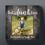 Best Aunt Ever Love Desk Photo Plaque<br><div class="desc">Fun rustic wood photo desk plaque. All text is customizable and photo can easily be changed. Best Aunt Ever with niece or nephew name option at the bottom of the plaque. A unique gift for that special person in your life.</div>