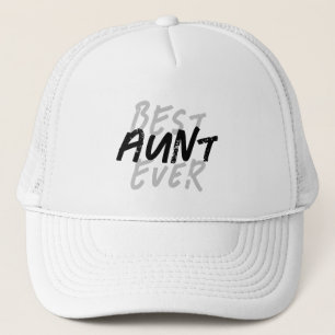 Best Aunt Ever Modern Black and White Grunge Trucker Hat