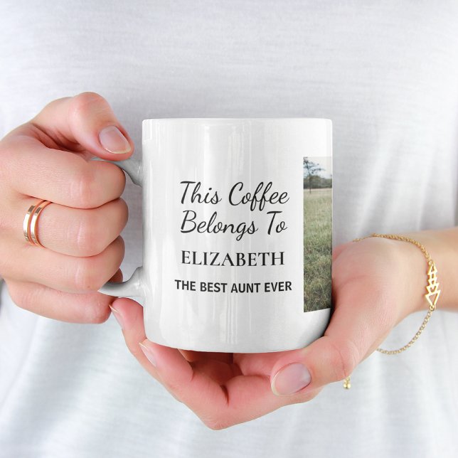 Best Aunt Ever Personalised Photo Coffee Mug (Creator Uploaded)