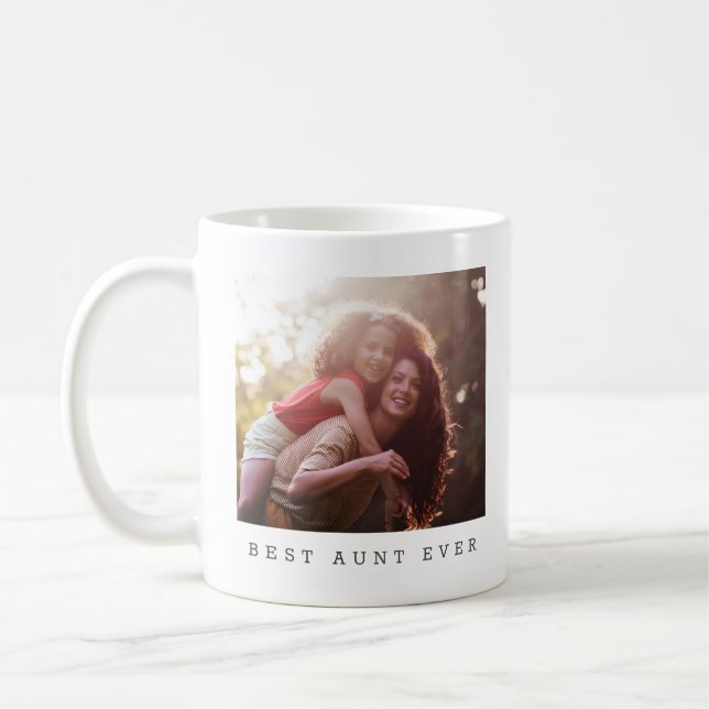 Best Aunt Ever Personalised Photo Keepsake Gift Coffee Mug (Left)