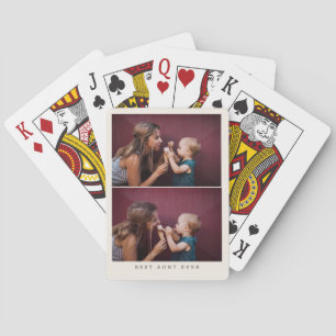 Best Aunt Ever Personalised Photo Keepsake Gift Playing Cards