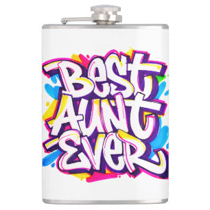 Best Aunt Ever (Style 2) Hip Flask