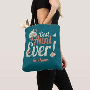 Best Aunt Ever Vintage Auntie Birthday Godmother Tote Bag