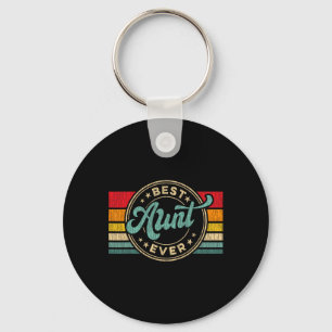 Best Aunt Ever Vintage Retro Mother's Day Gift Key Ring