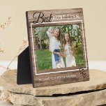 Best Aunt Ever We Love You Rustic Wood Photo  Plaque<br><div class="desc">A simple and memorable gift for the best aunt ever personalized with we love you message and her favorite photo with niece and nephew.</div>