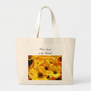 Best Aunt in the World! tote bags Tulip Flowers