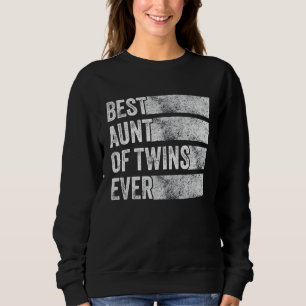 Best Aunt Of Twins Pregnancy Announcement Funny Vi Sweatshirt