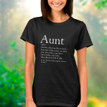 Best Aunt Personalized Definition Quote T-Shirt<br><div class="desc">Personalize for your Aunt or Auntie to create a unique gift. A perfect way to show her how amazing she is every day. Designed by Thisisnotme©</div>