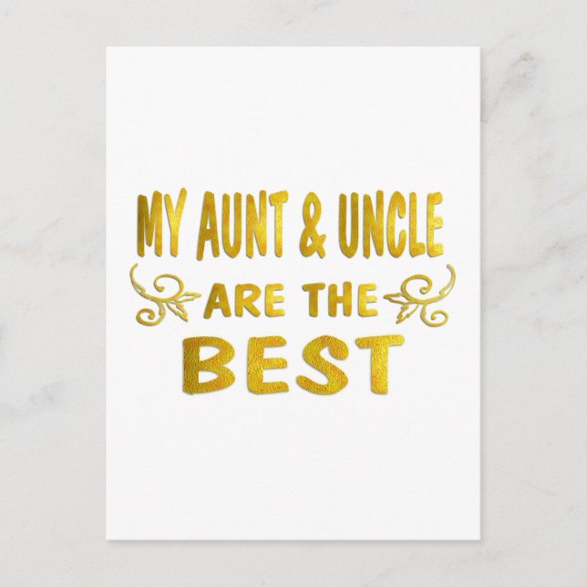 Best Aunt & Uncle Postcard (Front)