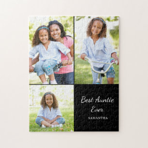 Best Auntie 3 Photo Collage  Jigsaw Puzzle
