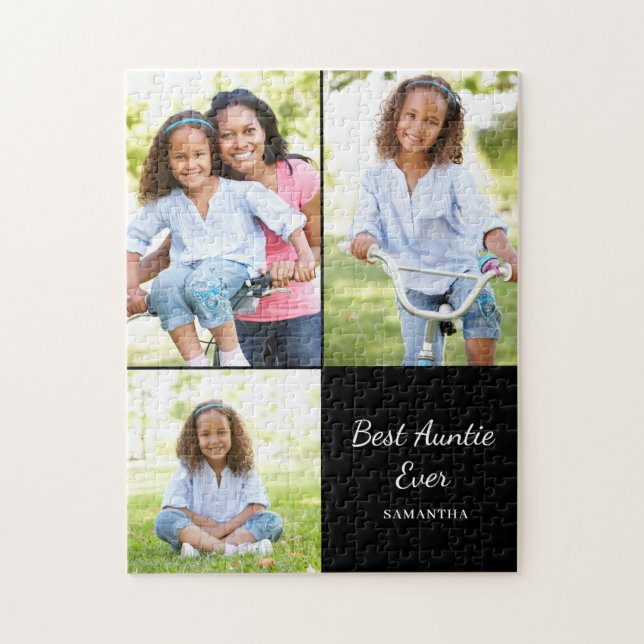 Best Auntie 3 Photo Collage  Jigsaw Puzzle (Vertical)