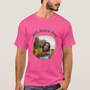 Best Auntie Ever BAE upload your square photo T-Shirt