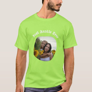 Best Auntie Ever BAE upload your square photo T-Shirt
