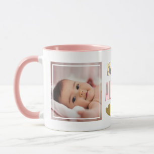 Best Auntie Ever Pink And Gold 2 Photo Keepsake   Mug