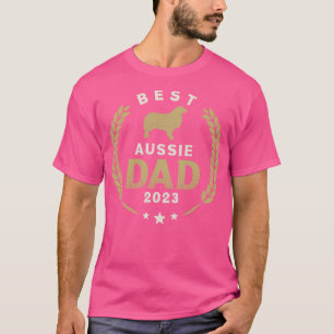 Best Aussie Dad 2023 Cute Australian Shepherd Dog T-Shirt