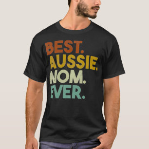 Best Aussie Mum Ever Retro Australian Shepherd Dog T-Shirt