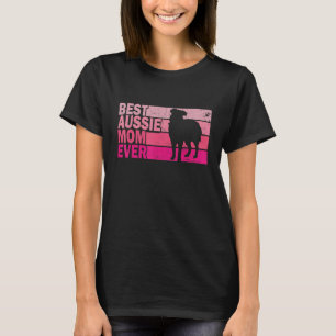 Best Aussie Mum Ever Vintage Australian Shepherd D T-Shirt