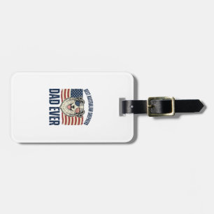 Best Australian Shepherd Dad Ever Patriotic Luggage Tag