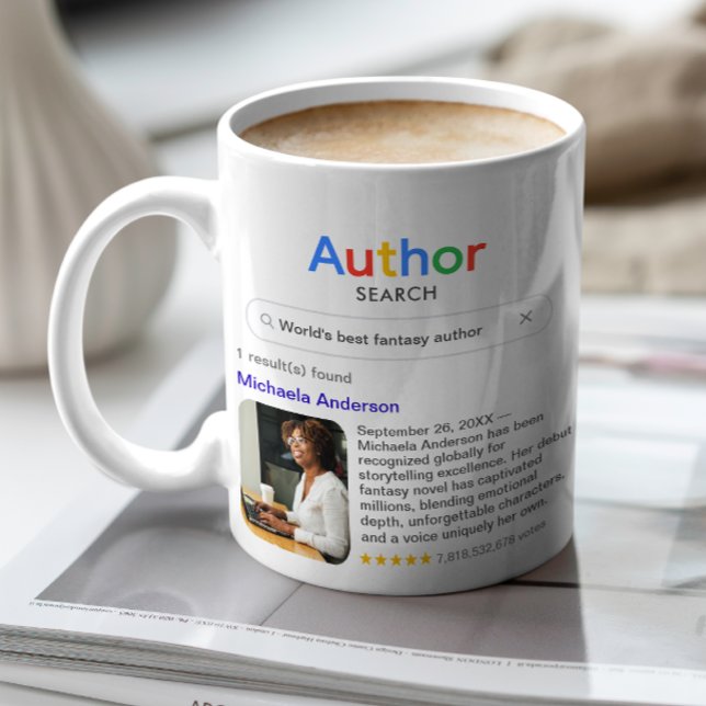 Best Author Ever Search Photo Message Writer Gift Coffee Mug (Creator Uploaded)