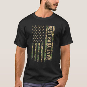 Best Baba Ever American Flag Camo Veteran Patrioti T-Shirt