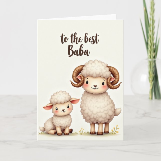 Best Baba Sheep Art Card (Front)