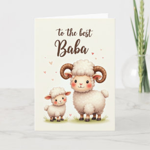 Best Baba Sheep Family Card