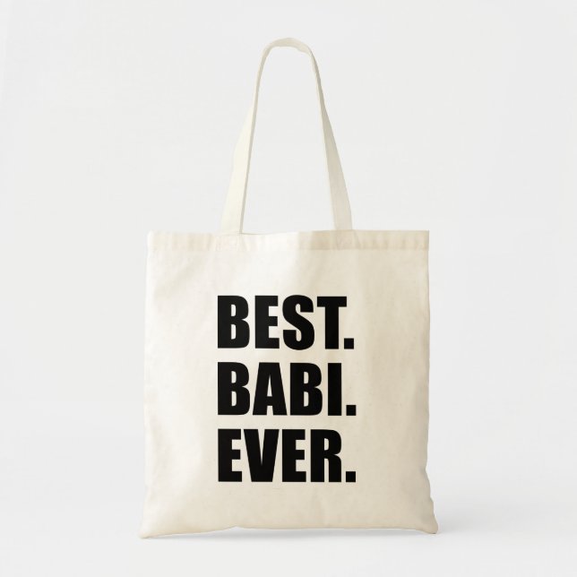 Best Babi Ever Czech Grandma Tote Bag (Front)