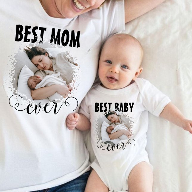  Best Baby Ever Photo Mum Matching Baby Bodysuit (Creator Uploaded)